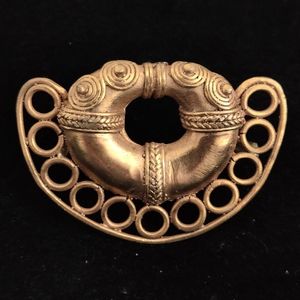 Vintage Pre-Colombian Style Scarf holder/Belt buckle